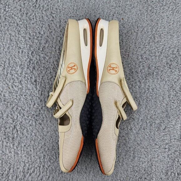 Vintage Cole Haan Womens Shoes Sz 9.5 B Tan Leather Slip On Mule Clogs Comfort - Picture 6 of 10